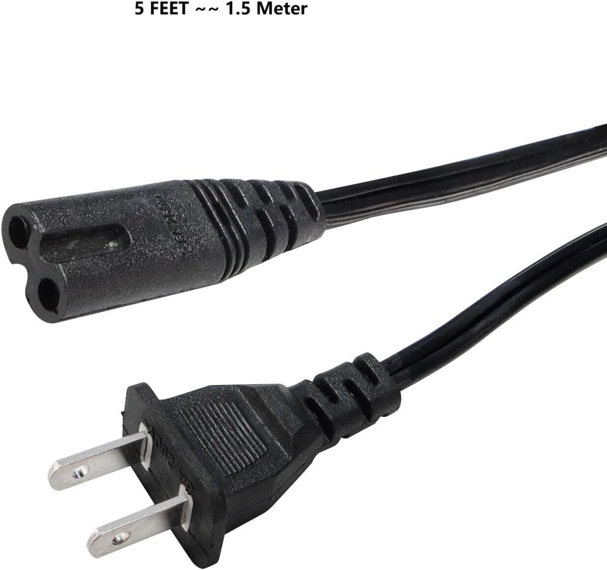 Amazon.com: NTQinParts Replacement 5FT 2Prong AC Power Cord Cable